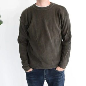 Italian Casa Moda Olive Green Knit Sweater Men's Medium?Unisex